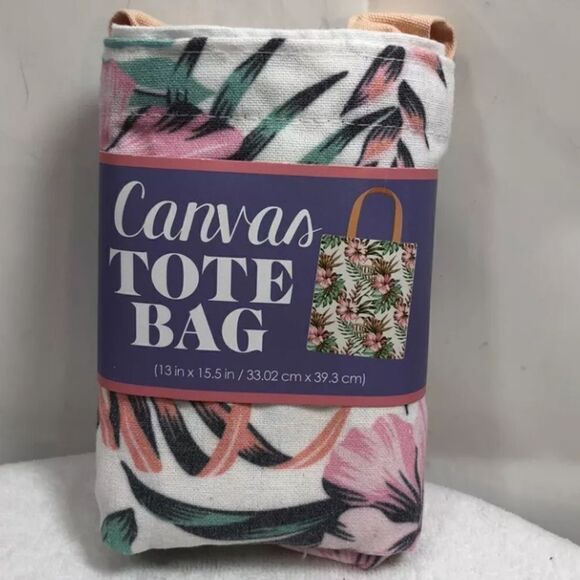 C.R. Gibson Tropical Canvas Tote Bag - Picture 5 of 5